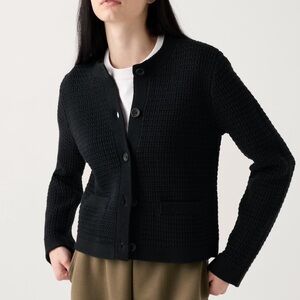 UNIQLO Knitted Short Jacket - black - size M